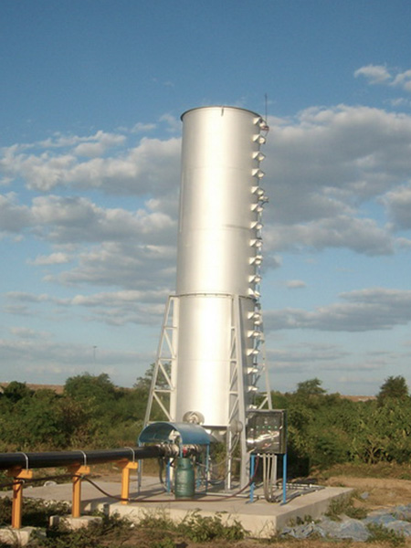enclosed biogas flare